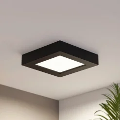 PRIOS Loftlamper > LED-loftlampe Alette, sort, 12 W, CCT, dæmpbar