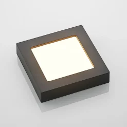 PRIOS Loftlamper > LED-loftlampe Alette, sort, 12 W, CCT, dæmpbar