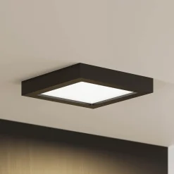 Loftlamper ^ PRIOS LED-loftlampe Alette, sort, 18 W, CCT, dæmpbar