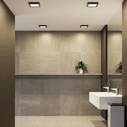 Loftlamper ^ PRIOS LED-loftlampe Alette, sort, 18 W, CCT, dæmpbar