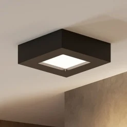 PRIOS Loftlamper > LED-loftlampe Alette, sort, 6 W, CCT, dæmpbar