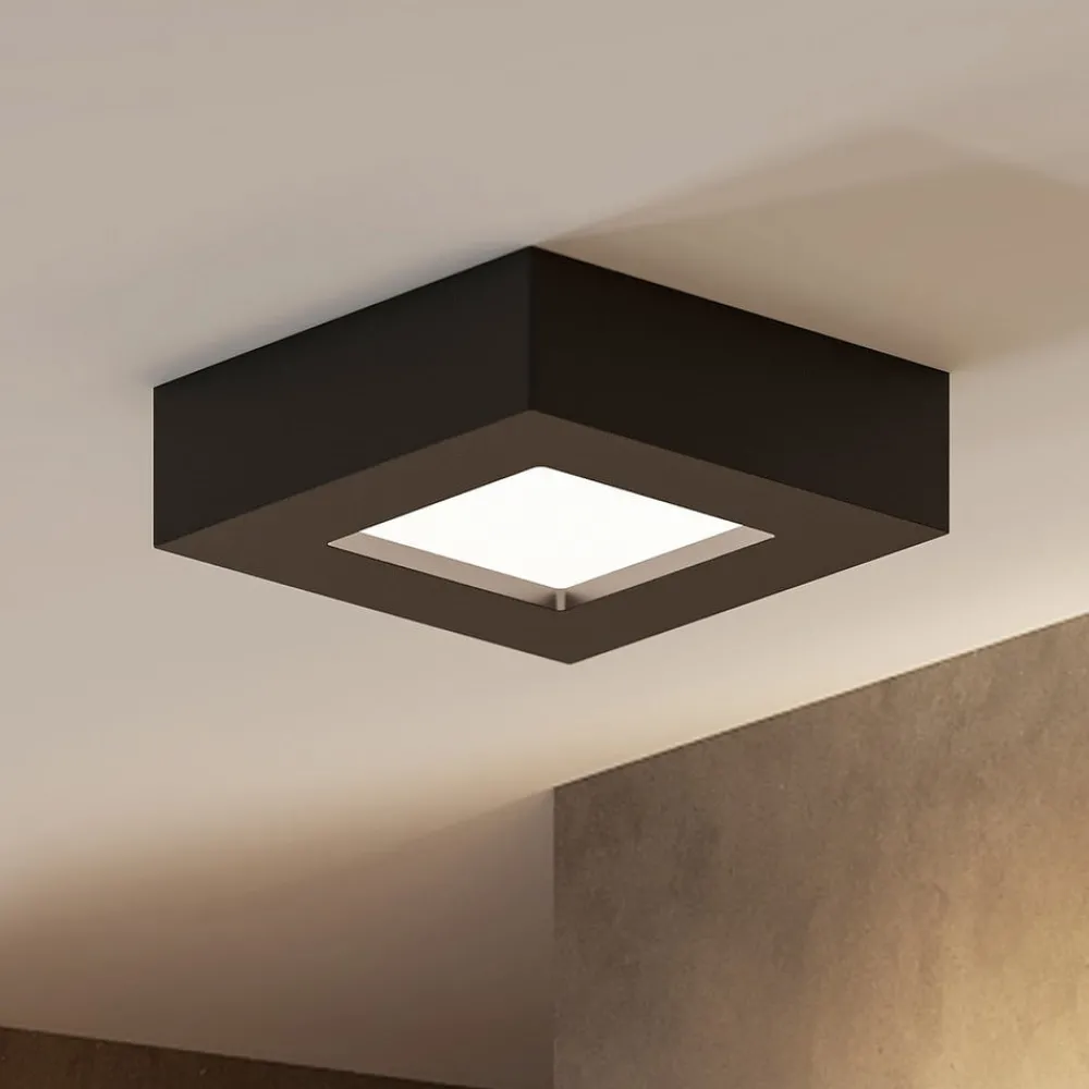 PRIOS Loftlamper > LED-loftlampe Alette, sort, 6 W, CCT, dæmpbar