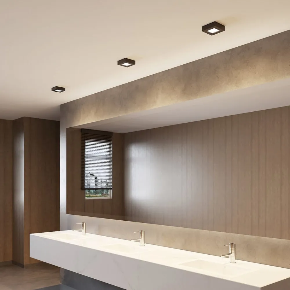 PRIOS Loftlamper > LED-loftlampe Alette, sort, 6 W, CCT, dæmpbar