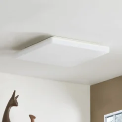 Arbejdsrum/Kontor|Loftlamper ^ PRIOS LED-loftlampe Artin, 33 cm, hvid, kantet, sensor