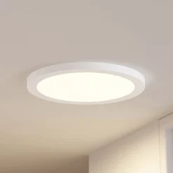 Gang|Loftlamper ^ PRIOS LED-loftlampe Aureka, bevægelsessensor, Ø 33 cm, hvid