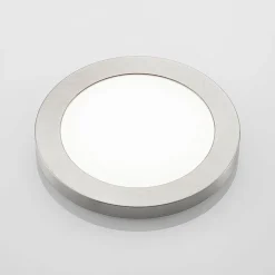 PRIOS Loftlamper|Indbygningsspots > LED-loftlampe Aureka, Ø 23 cm, sølv, metal