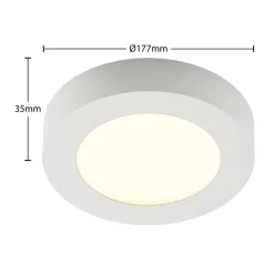 PRIOS Loftlamper|Loftlamper > LED-loftlampe Edwina, hvid, 18 cm, CCT, IP44