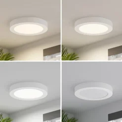 PRIOS Loftlamper > LED-loftlampe Edwina, hvid, 25 cm, sæt med 2 stk