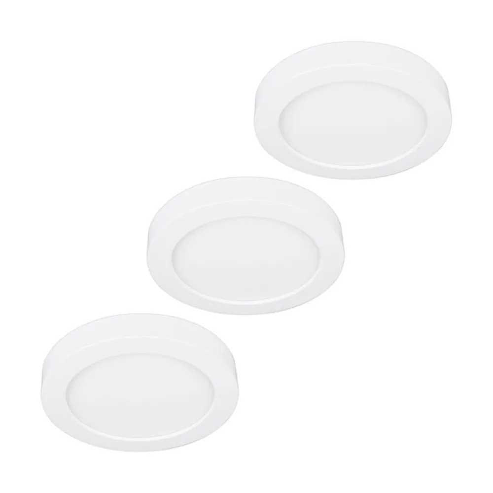 Loftlamper ^ PRIOS LED-loftlampe Edwina, hvid, 12 cm sæt med 3 stk
