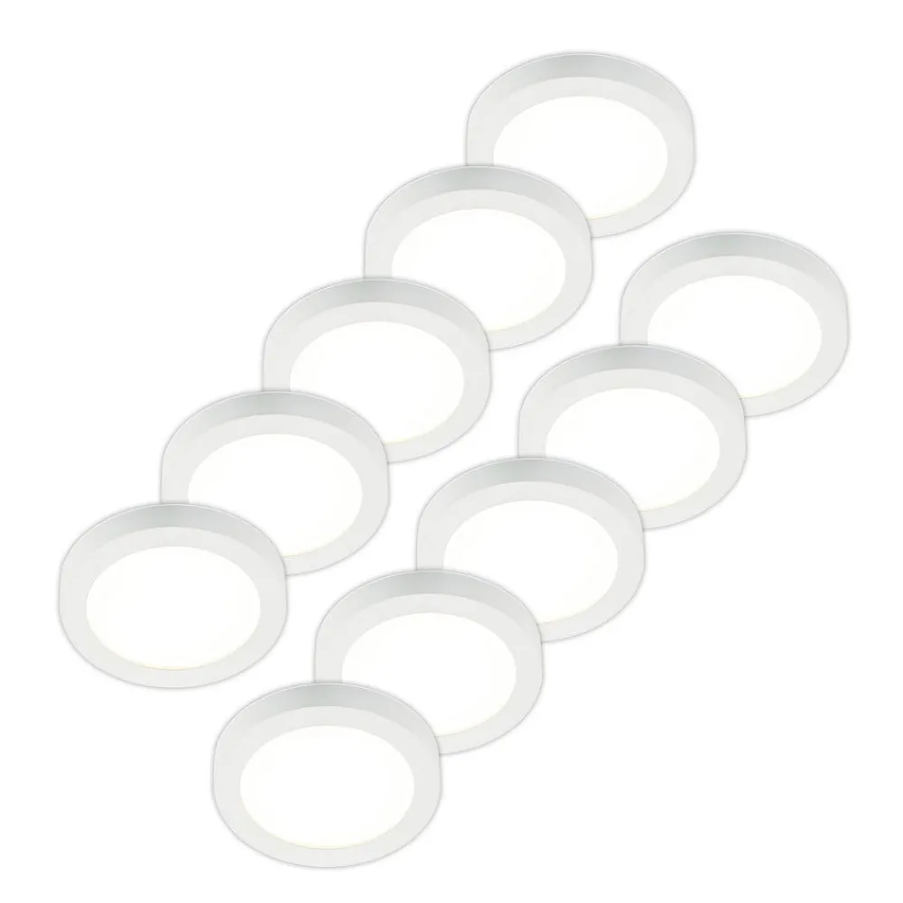 PRIOS Loftlamper > LED-loftlampe Edwina, hvid, 25 cm, sæt med 10 stk