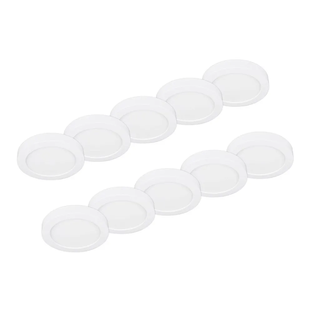 Loftlamper ^ PRIOS LED-loftlampe Edwina, hvid, 12 cm, sæt med 10 stk