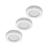 PRIOS Loftlamper > LED-loftlampe Edwina, sølv, 18 cm, sæt med 3 stk