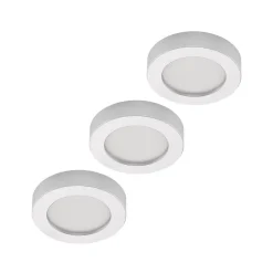 PRIOS Loftlamper > LED-loftlampe Edwina, sølv, 18 cm, sæt med 3 stk