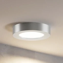 PRIOS Loftlamper > LED-loftlampe Edwina, sølv, 12 cm, CCT, IP44