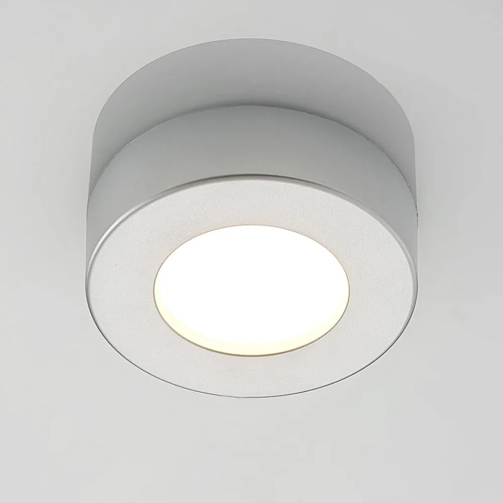 PRIOS Loftlamper > LED-loftlampe Edwina, sølv, 12 cm, CCT, IP44