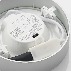 PRIOS Loftlamper > LED-loftlampe Edwina, sølv, 12 cm, CCT, IP44