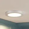 Loftlamper ^ PRIOS LED-loftlampe Edwina, sølv, 23 cm, CCT, IP44