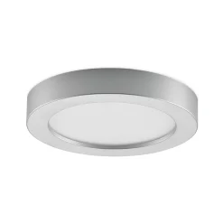 Loftlamper ^ PRIOS LED-loftlampe Edwina, sølv, 23 cm, CCT, IP44