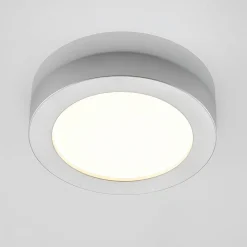 Loftlamper ^ PRIOS LED-loftlampe Edwina, sølv, 23 cm, CCT, IP44