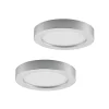 PRIOS Loftlamper|Indbygningsspots > LED-loftlampe Edwina, sølv, 23 cm, sæt med 2 stk