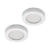 Loftlamper ^ PRIOS LED-loftlampe Edwina, sølv, 18 cm, sæt med 2 stk
