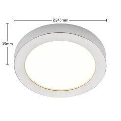 Loftlamper ^ PRIOS LED-loftlampe Edwina, sølv, 25 cm, sæt med 3 stk
