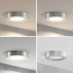 PRIOS Loftlamper > LED-loftlampe Edwina, sølv, 18 cm, sæt med 10 stk