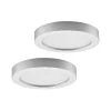 PRIOS Loftlamper > LED-loftlampe Edwina, sølv, 25 cm, sæt med 2 stk