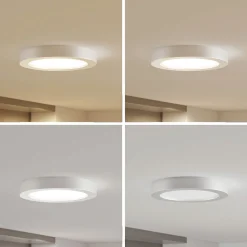 PRIOS Loftlamper > LED-loftlampe Edwina, sølv, 25 cm, sæt med 2 stk