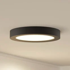 PRIOS Loftlamper|Loftlamper > LED-loftlampe Edwina, sort, 25 cm, CCT, IP44