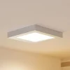 Loftlamper ^ PRIOS LED-loftslampe Alette, sølv, 22,7 cm, 18W, dæmpbar