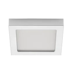 Loftlamper ^ PRIOS LED-loftslampe Alette, sølv, 22,7 cm, 18W, dæmpbar