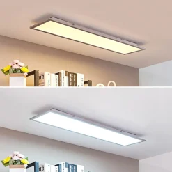 PRIOS Arbejdsrum/Kontor|Loftlamper > LED-panel Gelora, CCT, 120 cm x 30 cm, fjernbetjening