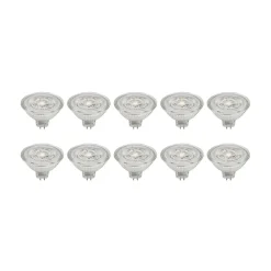 PRIOS Led Pærer > LED-reflektor GU5.3 4.3W 345lm 36° klar 830 sæt med 10 stk