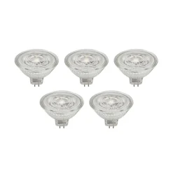PRIOS Led Pærer > LED-reflektor GU5.3 4.3W 345lm 36° klar 830 sæt med 5 stk