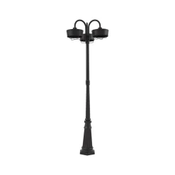 PRIOS Terrassebelysning|Gadebelysning > LED-udendørslampe Thorus, 204 cm, sort, 3 lyskilder, IP44