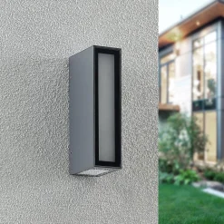 PRIOS Væglamper > Loriava LED udendørs væglampe i mørkegrå