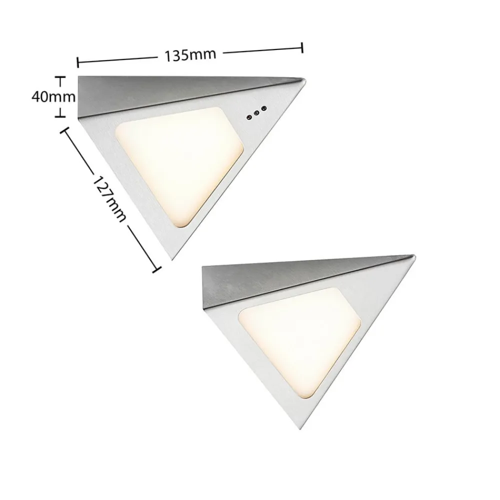 PRIOS Underskabsbelysning > Odia LED-underskabsbelysning, stål, 2 lyskilder.