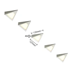 PRIOS Underskabsbelysning > Odia LED-underskabsbelysning, stål, 5 lyskilder.