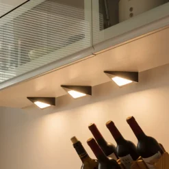 PRIOS Underskabsbelysning > Odia LED-underskabsbelysning, sort, 3 stk