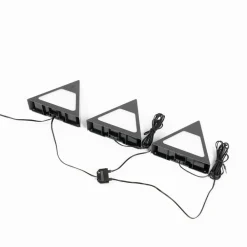 PRIOS Underskabsbelysning > Odia LED-underskabsbelysning, sort, 3 stk