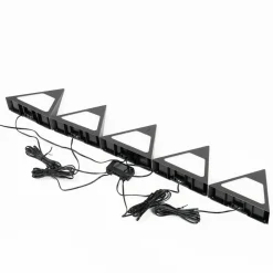 Underskabsbelysning ^ PRIOS Odia LED-underskabsbelysning, sort, sæt med 5 stk