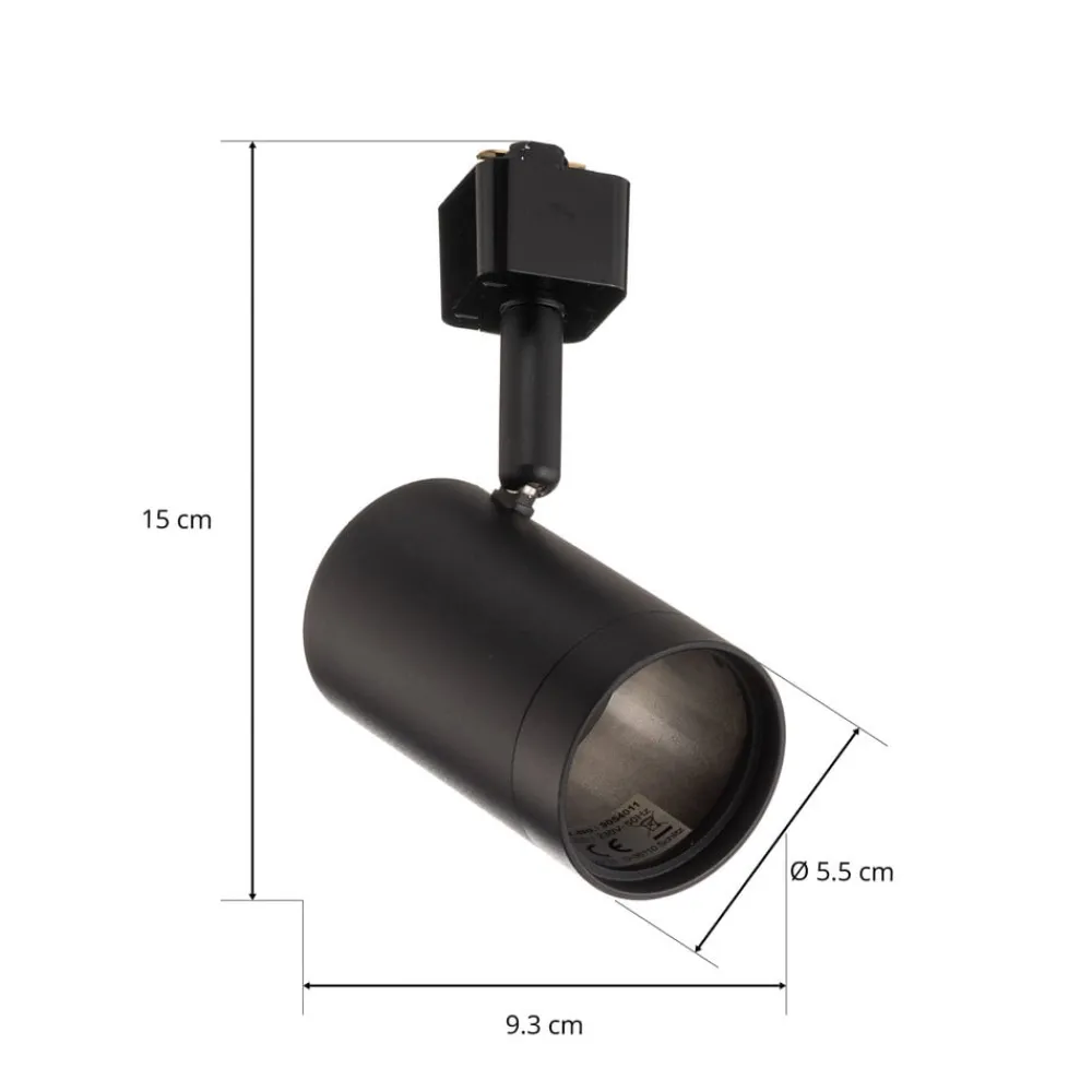 Skinnesystem ^ PRIOS skinnespot Jorell, sort, 1 lyskilde, GU10, metal