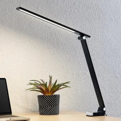 Arbejdsrum/Kontor|Bordlamper ^ PRIOS Tamarin LED-bordlampe, kan dæmpes, sort