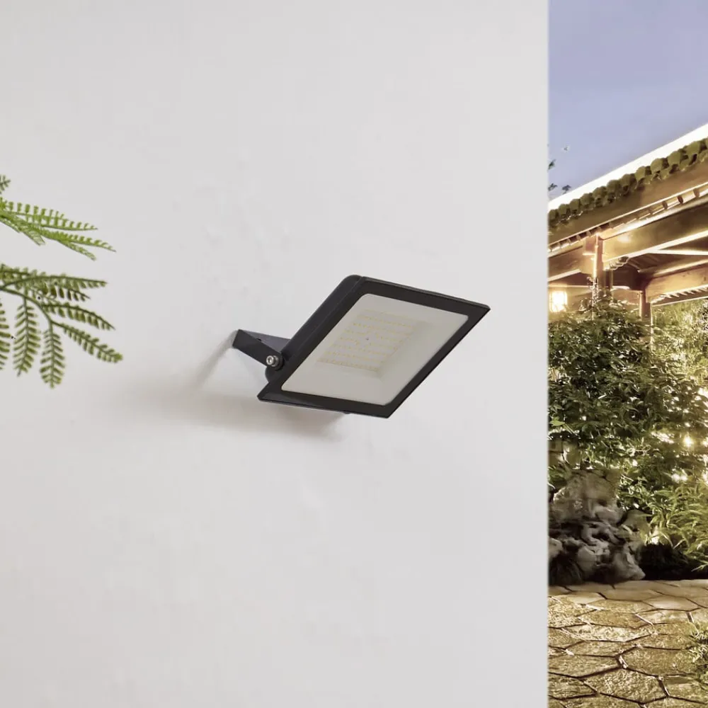 PRIOS Terrassebelysning|Udendørs Spot > udendørs LED-spot Maikel, 100W, 8000lm, metal