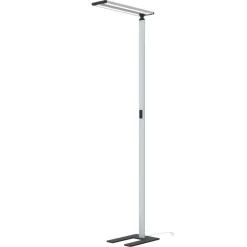 PRIOS Gulvlamper > Zyair LED-gulvlampe til kontor, sølv 59,7 cm