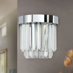 Væglamper ^ ORION Prism LED-væglampe med up- and downlight, krom