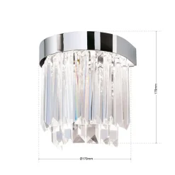 Væglamper ^ ORION Prism LED-væglampe med up- and downlight, krom