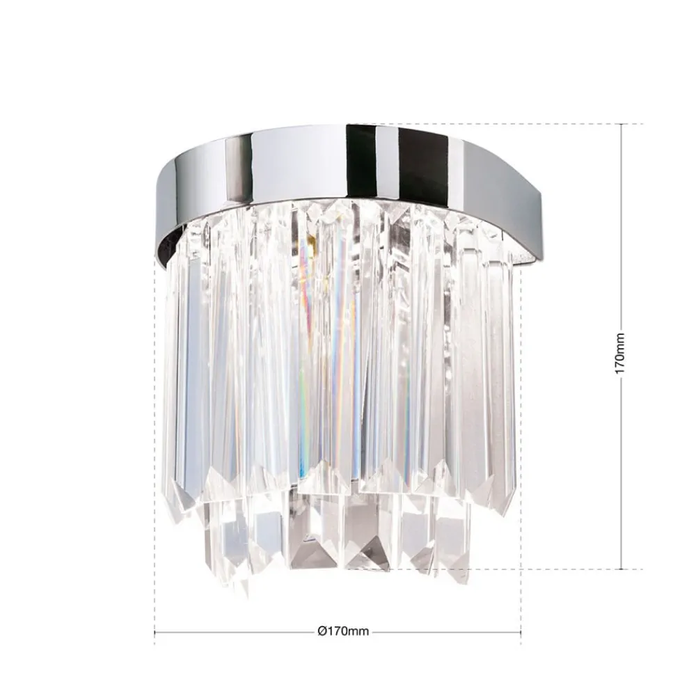 Væglamper ^ ORION Prism LED-væglampe med up- and downlight, krom