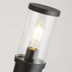 Searchlight Gadebelysning > Pullert, IP44, sort, højde 73 cm, metal